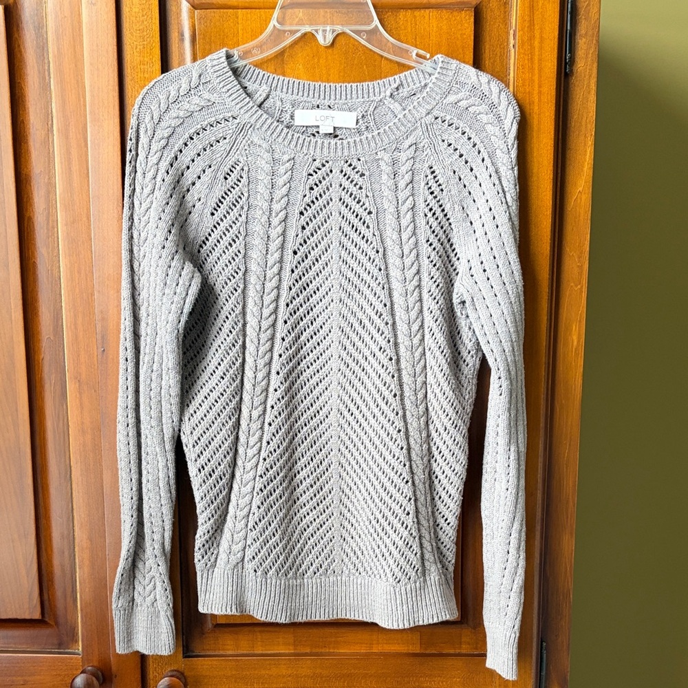 Taupe LOFT Textured Sweater